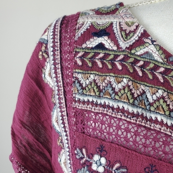 Free People Embroidered Tunic Dress Boho Festival - Picture 3 of 13